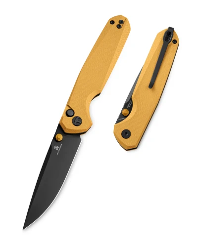 Nóż składany Bestechman Velix Yellow G10, Black PVD 14C28N by Ostap Hel (BMK07E)-1 56208