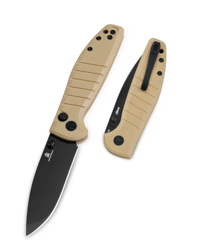Nóż składany Bestechman Goodboy Jr. Khaki G10, Black PVD D2 by Keanu Alfaro (BMK10F)-1 56215