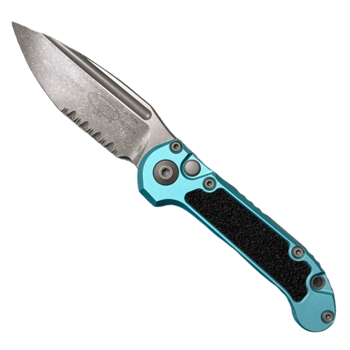 Nóż automatyczny Microtech LUDT S/E Gen III Turquoise Aluminium/3M, Apocalyptic P/S M390MK by Tony Marfione (1135-11APTQ)-1 56299
