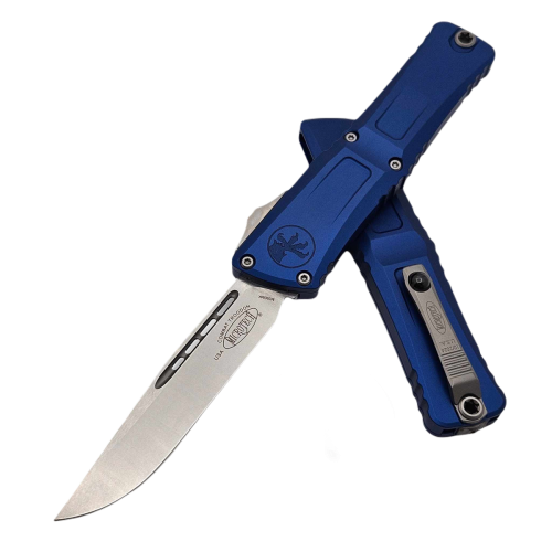 Nóż automatyczny OTF Microtech Combat Troodon S/E Gen III Navy Blue Aluminium, Stonewashed M390MK by Tony Marfione (1143-10NA)-1 56300