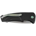 Nóż automatyczny Medford Smooth Criminal Auto Black Aluminium, Green HW/Clip, Tumbled S45VN by Greg Medford (MKA0394TQ-42AB-T4C4-Q4)-2 56359