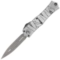 Nóż automatyczny OTF Microtech Hera II Mini D/E Signature Mummy Wrap Aluminium, Satin M390MK by Tony and Sean Marfione (1702M-1HWMYS)-1 56362