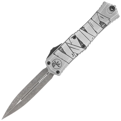 Nóż automatyczny OTF Microtech Hera II Mini D/E Signature Mummy Wrap Aluminium, Satin M390MK by Tony and Sean Marfione (1702M-1HWMYS)-1 56362