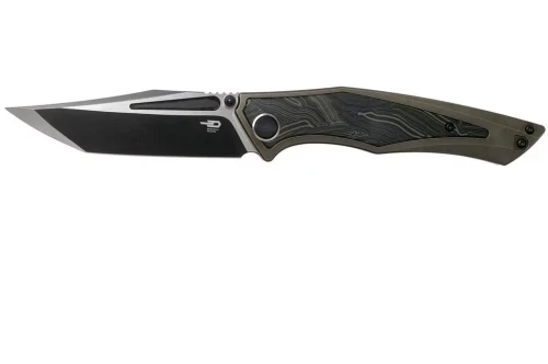 Nóż składany Bestech Togatta Bronze Titanium/Black-Green G10, Black Stonewashed/Satin M390 by Koens Craft (BT2102E)-1 56380