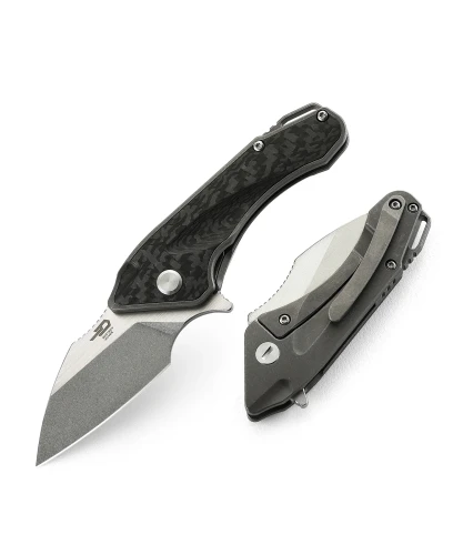 Nóż składany Bestech Goblin Dark Grey Titanium/Carbon Fiber, Stonewashed/Satin CPM S35VN (BT1711E)-1 56385