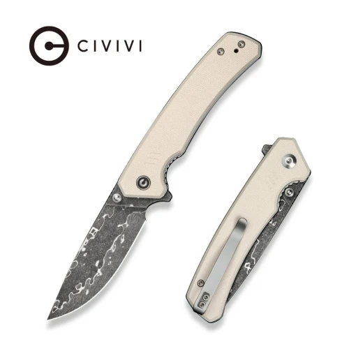 Nóż składany Civivi Merit Ivory G10, Damascus (C24012-DS1)-1 56517