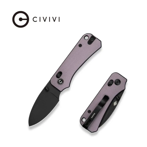 Nóż składany Civivi Baby Banter 2 Purple Aluminium, Black Stonewashed Nitro-V by Ben Petersen (C23074-2)-1 56520