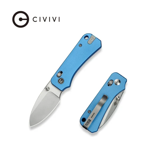 Nóż składany Civivi Baby Banter 2 Blue Aluminium, Satin Nitro-V by Ben Petersen (C23074-1)-1 56521