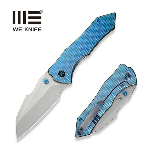 Nóż składany WeKnife High-Fin XL Blue/Purple Titanium, Stonewashed CPM 20CV by Gavko Knives (WE24010-2)-1 56538