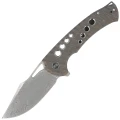 Nóż składany WeKnife Swiftfin Tiger Stripe Titanium, Damasteel Thor (WE23051-DS1)-1 56540