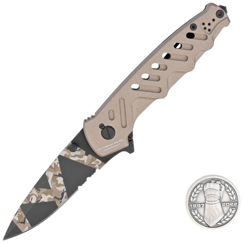 Nóż składany Extrema Ratio Caimano Nero N.A. Ranger LE No 096/250 Tactical Mud Aluminium, Geotech Camo N690 (04.1000.0166/BW/TM)-1 56552