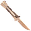 Nóż składany motylek Martinez Albainox Balisong, RainGold Finish (02165)-3 56567