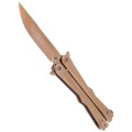 Nóż składany motylek Martinez Albainox Balisong, RainGold Finish (02165)-4 56567
