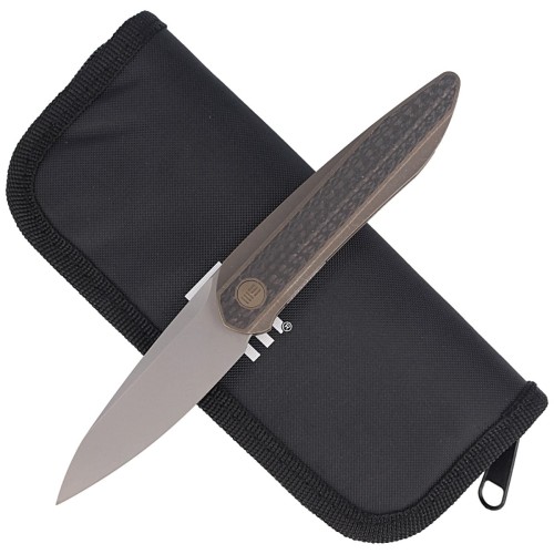 Nóż składany WE Knife Black Void Opus Bronze Titanium / Carbon Fiber, Stonewashed CPM 20CV by Justin Lundquist (2010A)-2 56573