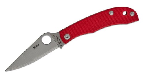 Nóż składany Spyderco Honeybee Red G10, Satin 12C27 (C137GRDP)-1 56641