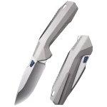 Nóż składany Remette RT-WK1-D Gray Titanium, Manual Satin/ Pearlescent M390