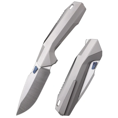 Nóż składany Remette RT-WK1-E Gray Titanium, Hand Grinding Satin M390-1 56675