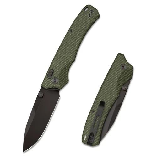 Nóż składany Remette WD107MGB Military Green Micarta, Black Titanium 14C28N-1 56676