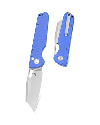 Nóż składany Bestechman Guardian Blue G10 w/ Carbon Fiber Pattern, Satin D2 (BMK11D)-1 56724