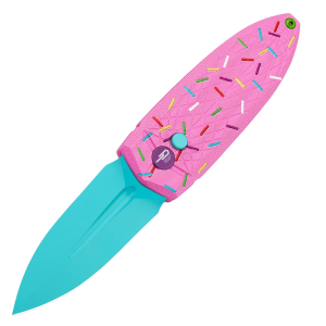 Nóż składany Bestech QUQU Pink/Printed Sprinkle Pattern G10, Blue 14C28N by Gogo (BG57C-2) EDC