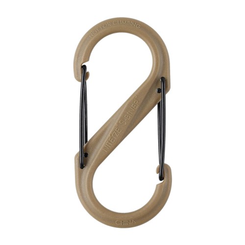 Polimerowy karabinek Nite Ize S-Biner #4 Black Gate coyote- 57020