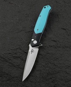 Nóż składany Bestech Swordfish Black/Light Blue G10, Satin 14C28N (BG62F)