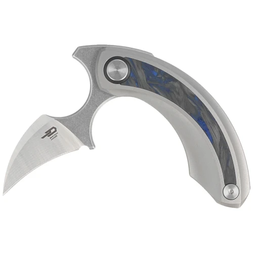 Nóż składany Bestech Strelit Gray Titanium/Black-Blue Marble Carbon Fiber, Satin/Stonewashed M390 by Ostap Hel (BT2103D)-1 57182