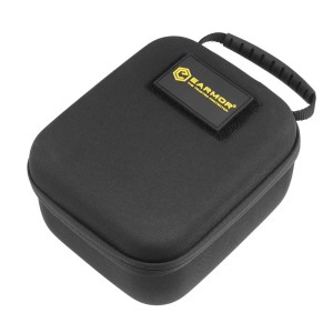 Earmor - Sztywny pokrowiec na ochronniki słuchu - Nylon - Velcro - Czarny - S16A-BK