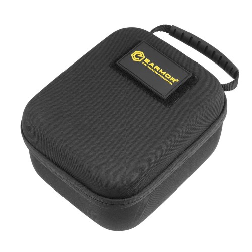 Earmor - Sztywny pokrowiec na ochronniki słuchu - Nylon - Velcro - Czarny - S16A-BK-1 57203