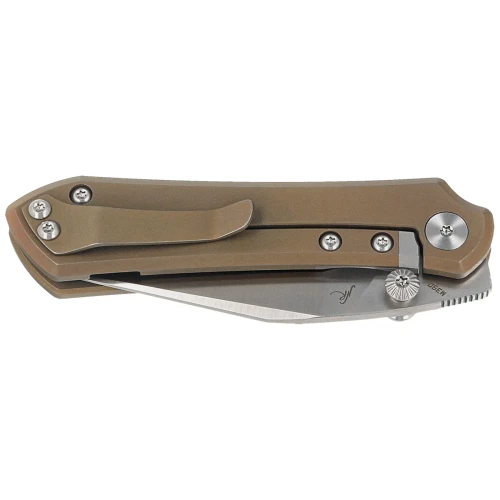 Nóż składany Bestech Icarus Bronze Stonewashed Titanium, Satin M390 by Nick Rogers (BT2302F)-2 57211