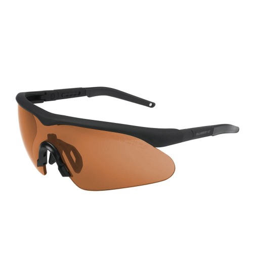 Swiss Eye - Okulary strzeleckie Raptor Pro - Laser Lens 532/694/1064 - Czarne - Wizjer Brown - 40482-1 57225