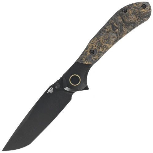 Nóż składany Bestech Constellation Black Titanium/Dark Matter Gold FatCarbon, Black PVD MagnaCut by Munko Knives (BT2501C)-1 57362