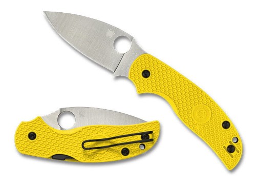 Nóż składany Spyderco Sage 5 Lightweight Salt Yellow FRN, Satin MagnaCut by Sal Glesser (C123PYL)-1 57588