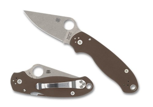 Nóż składany Spyderco Para 3 Sprint Run Brown G10, Satin CPM 15V by Sal i Eric Glesser (C223GPBN15V)-1 57590
