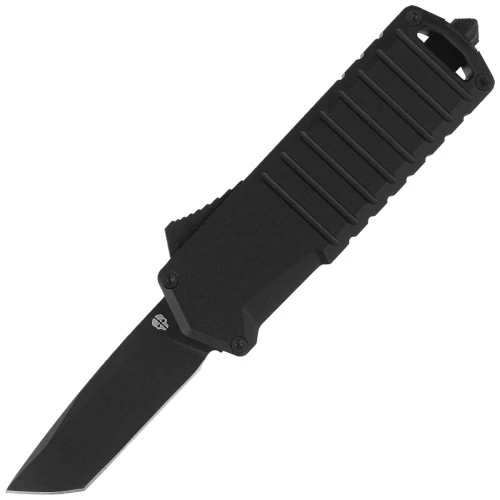 Nóż automatyczny OTF Tekto A2 Badger Mini T/E Black Aluminium, Black D2-1 57605