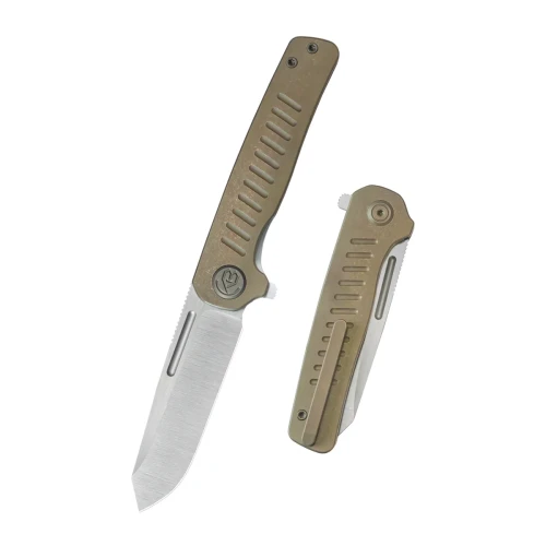 Nóż składany Kubey KB Knives Steelhead Bronze Titanium, Satin M390 by Mark Perez (KB315D)-1 57734