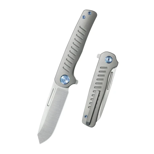 Nóż składany Kubey KB Knives Steelhead Gray Titanium, Satin M390 by Mark Perez (KB315A)-1 57736