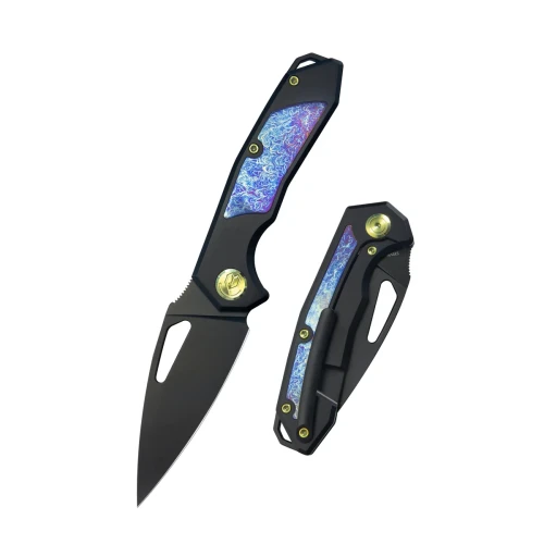 Nóż składany Kubey KB Knives Coeus Black Titanium/Timascus, Black DLC CPM S35VN (KB286B)-1 57739