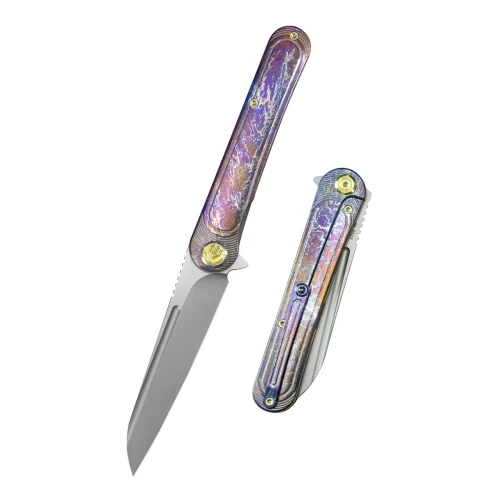 Nóż składany Kubey KB Knives Dandy Flamed Titanium, Sandblasted CPM S90V by Maksym Tkachuk (KB247H)-1 57748