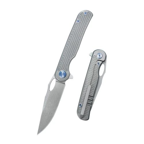 Nóż składany Kubey KB Knives Hydro Grey Titanium, Stonewashed M390 by Mark Perez (KB323A)-1 57763