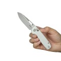 Nóż składany Kubey Bluff White G10, Sandblasted 14C28N by Garet Caronna (KU248G)-3 57836