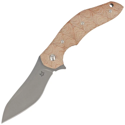 Nóż składany Fox Natural Micarta, Acid stonewashed N690Co by Jens Ansøi (FX-302 MIN)-1 57838