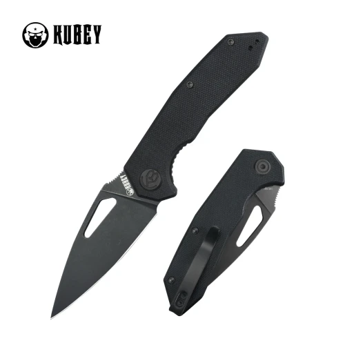 Nóż składany Kubey Coeus Black G10, Blackwashed 14C28N (KU122X)-1 57892