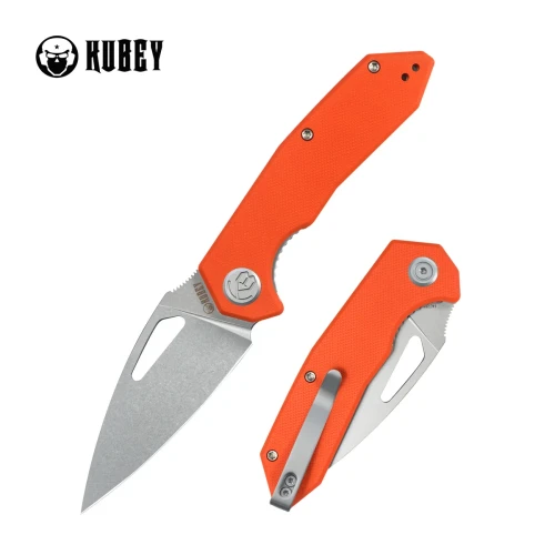 Nóż składany Kubey Coeus Orange G10, Stonewashed 14C28N (KU122W)-1 57893