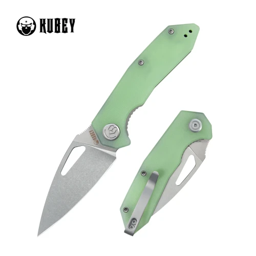 Nóż składany Kubey Coeus Jade G10, Stonewashed 14C28N (KU122V)-1 57894
