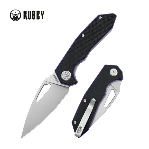 Nóż składany Kubey Coeus Black/Purple G10, Beadblasted 14C28N (KU122R)-1 57896
