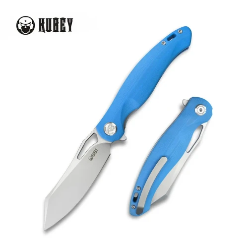 Nóż składany Kubey Drake Blue G10, Beadblasted AUS-10 by Maksim Tkachuk (KU239D)-1 57901