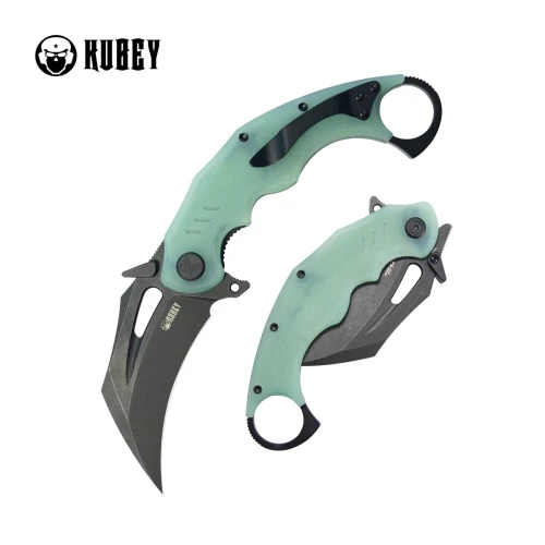 Nóż składany Kubey Wrath Jade G10, Blackwashed 14C26N by MUZI Design (KU261K)-1 57902