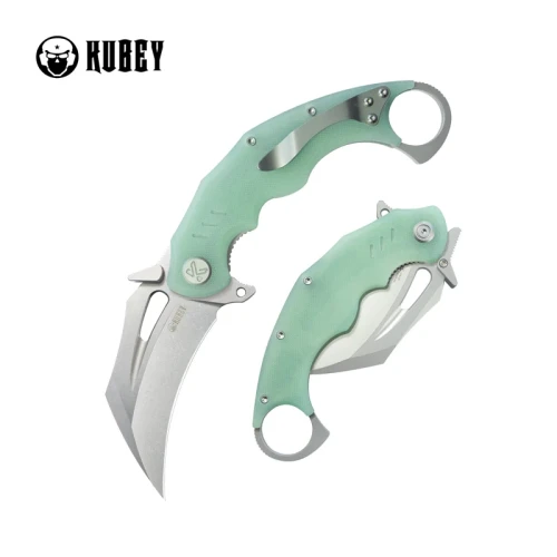 Nóż składany Kubey Wrath Jade G10, Beadblasted 14C26N by MUZI Design (KU261I)-1 57903