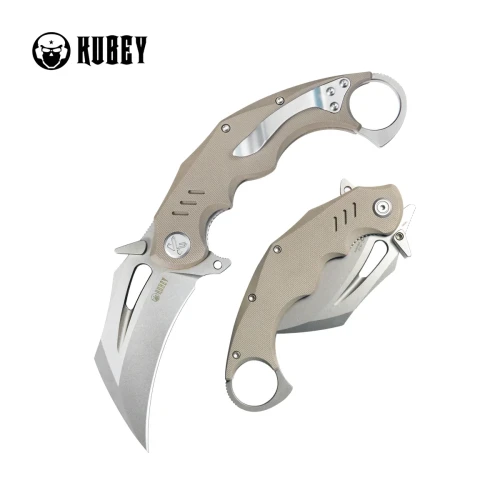 Nóż składany Kubey Wrath Tan G10, Beadblasted 14C26N by MUZI Design (KU261C)-1 57909